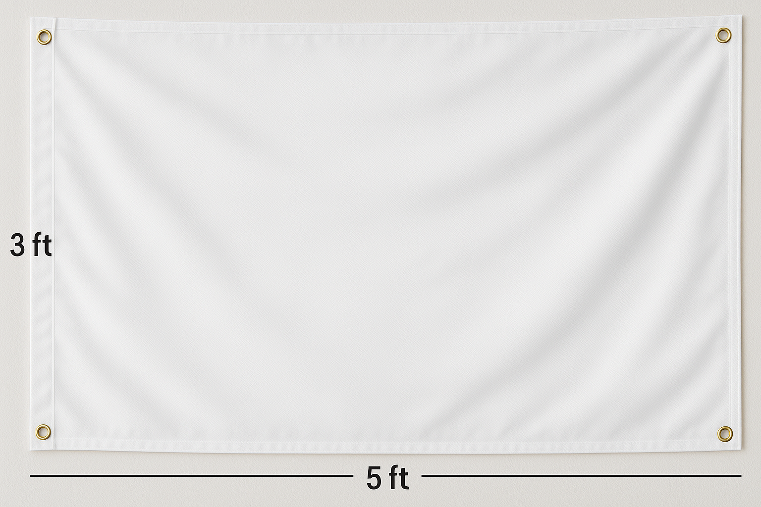 Single sided Flag 3'X5' (4 grommets) C/R