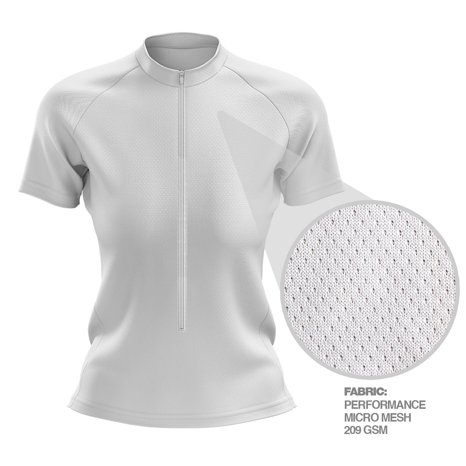 Women’s 3/4 Zip Short Sleeve Cycling Jersey (C/R)