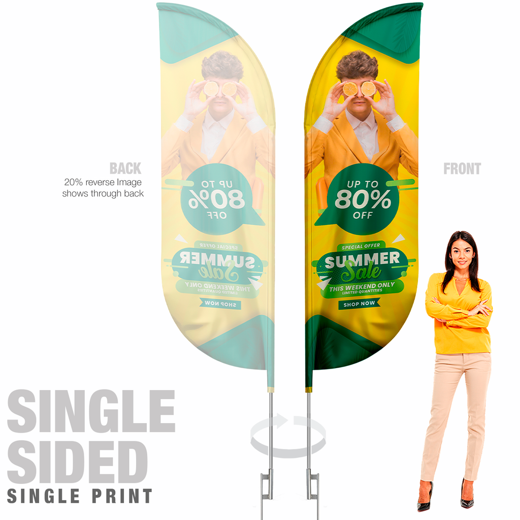 Blade Flag Single Sided Graphic With Hardware 12ft C/R