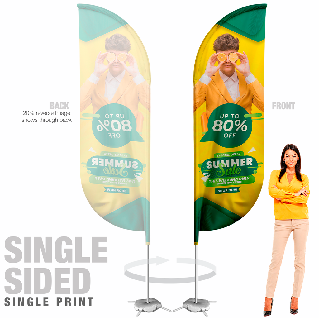 Blade Flag Single Sided Graphic Only 12ft C/R