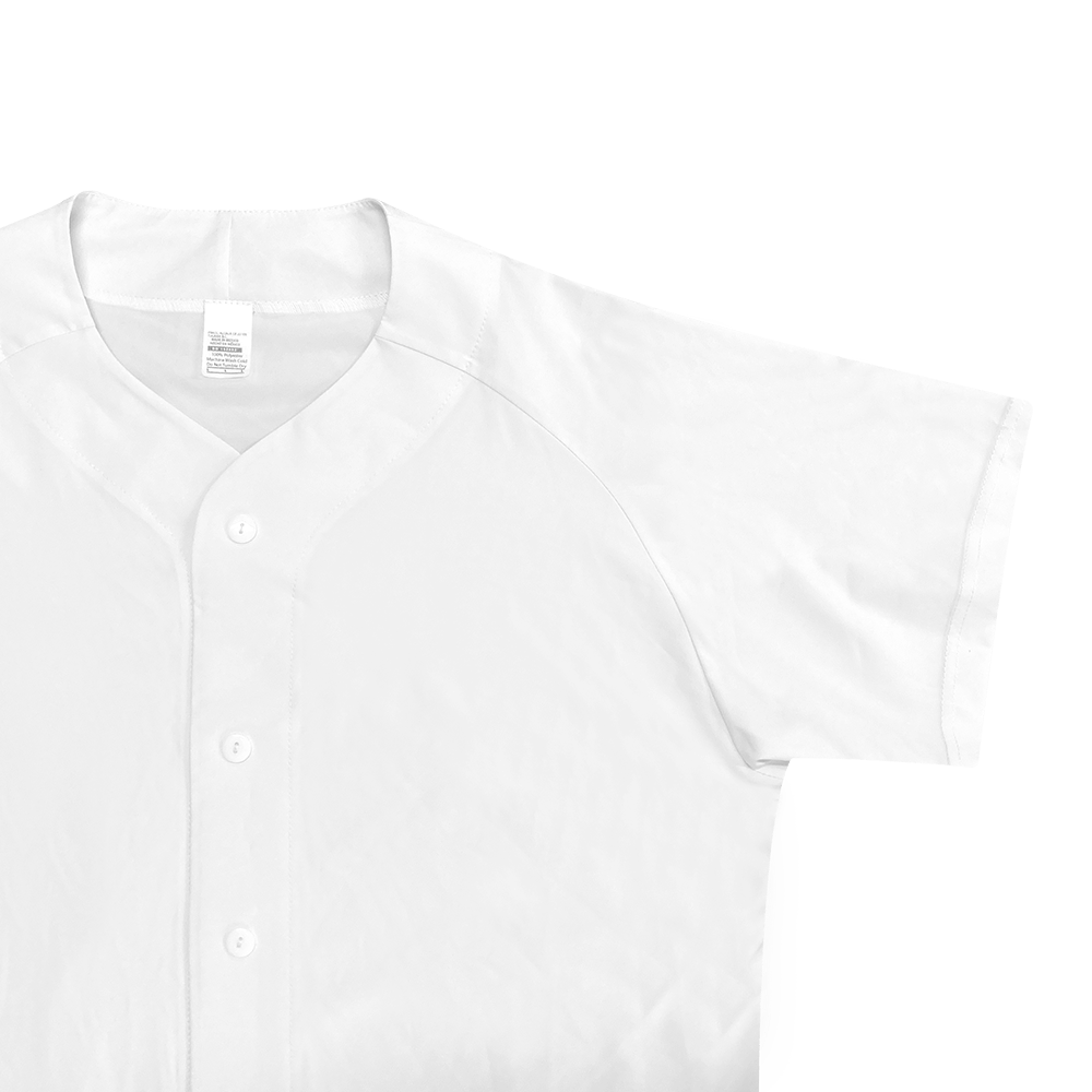 Youth & Adult White Full Button Baseball Jersey - Blank Jerseys