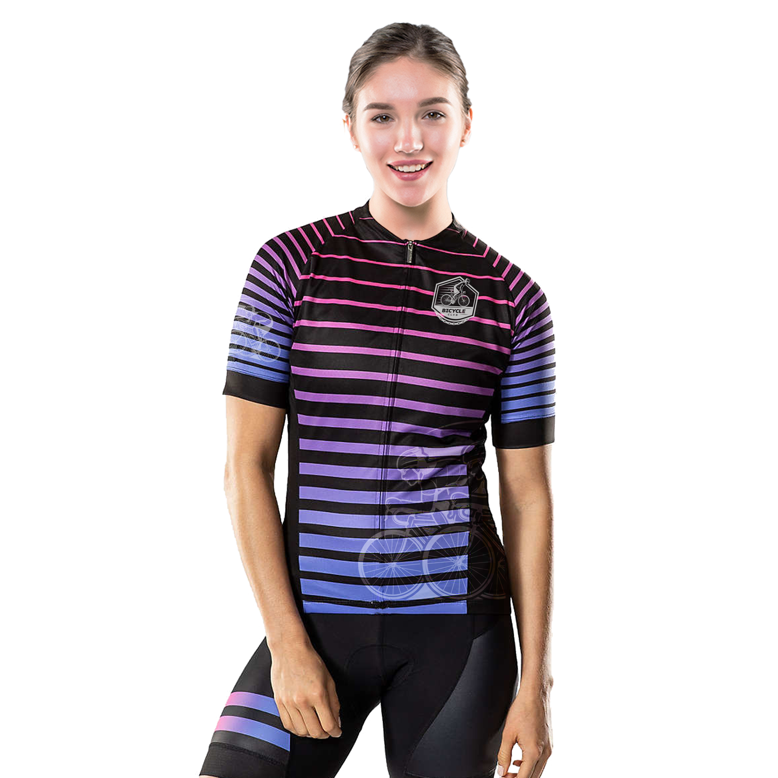Women’s 3/4 Zip Short Sleeve Cycling Jersey (C/R)