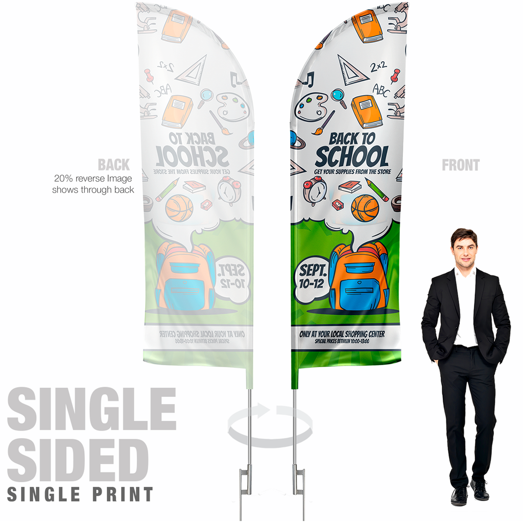 Feather Flag Single Sided Graphic Only 12ft C/R