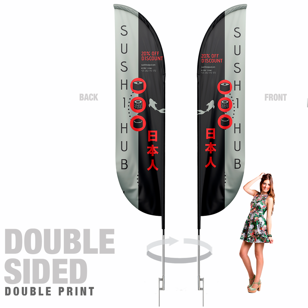 Blade Flag Double Sided Graphic With Hardware 15ft C/R